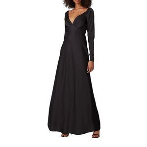 Keepsake The Label Own It Black Satin Gown Oversized XS